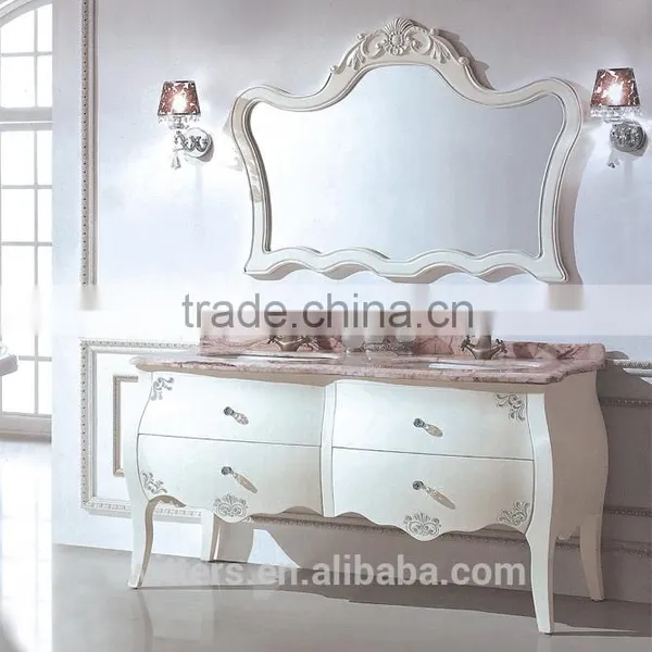 Wholesale Classic Wood Furniture for Handmade Wood Bathroom Cabinets Small Drawer WTS350 photo-3