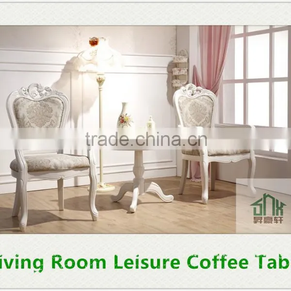 Wooden Round Table and Chair Set HB-601# Two Seater Table and Chair Set Cafe Table Chair Set