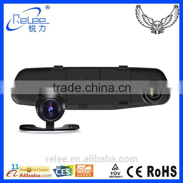 2016 Now Product Android 4.4 Smart Rearview Mirror Dual Car Dash Camera With GPS photo-2