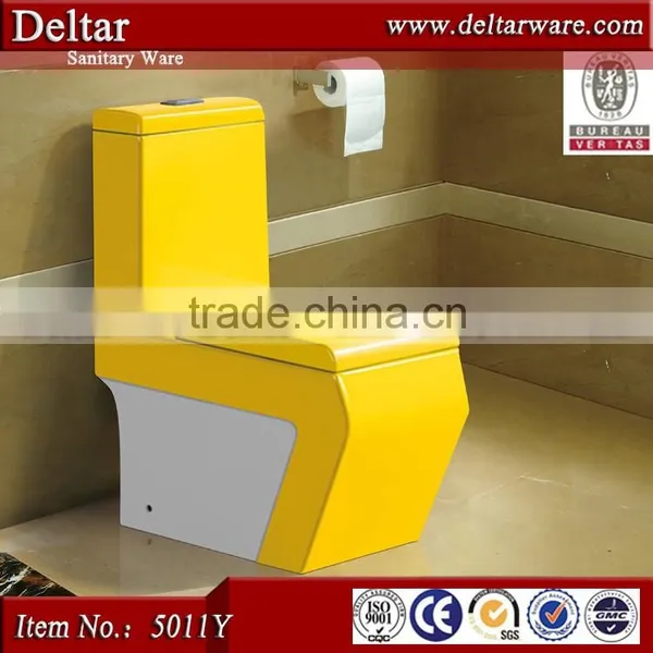 Sanitary Equipment Colored Toilet Bowl ,Hot Sell Yellow Toilet, High Quality Western Toilet Price photo-6