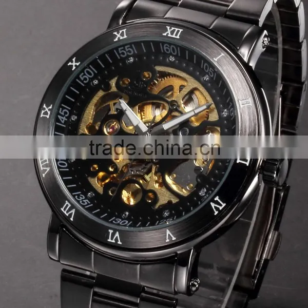 Luxury Full Steel Analog Auto Mechanical Wristwatch Men Automatic Watch photo-3