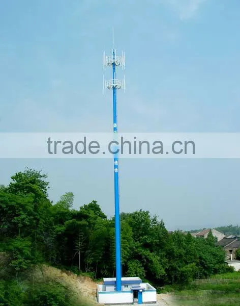Telecom Galvanized Steel Monopole Tower photo-2