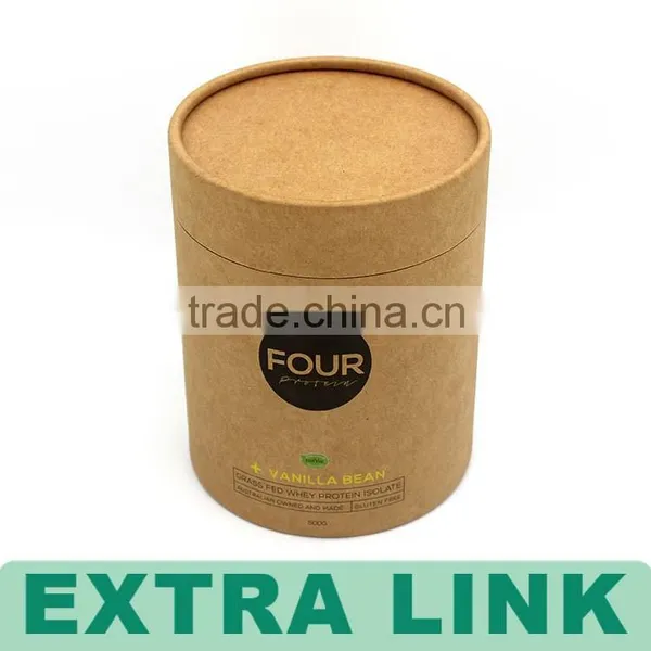 Coffee Tea Cup Recycle Embossing Rigid Round Kraft Paper Cylinder Box photo-4