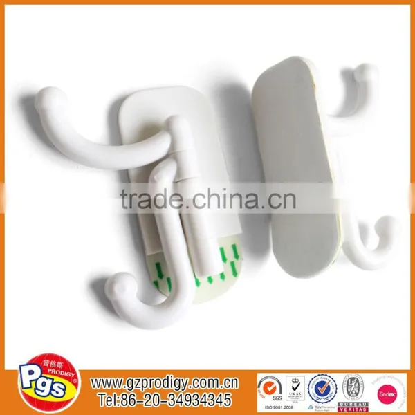 Hot Selling Small Plastic Strong Self Adhesive Wall Hanging Clothes Hooks photo-2
