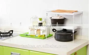 Folding & Stacking Shelf Kitchen Bathroom Cupboard Organiser Rack -Jar, Satchet photo-4