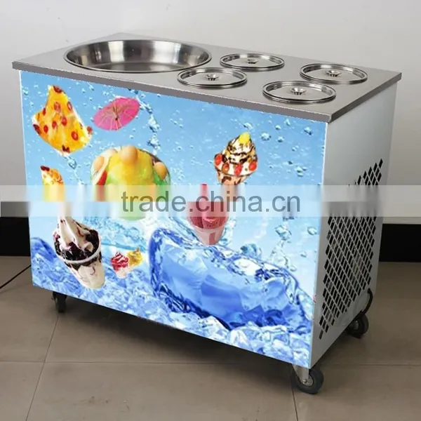 Commercial Fruit Fried Ice Cream Machine photo-2