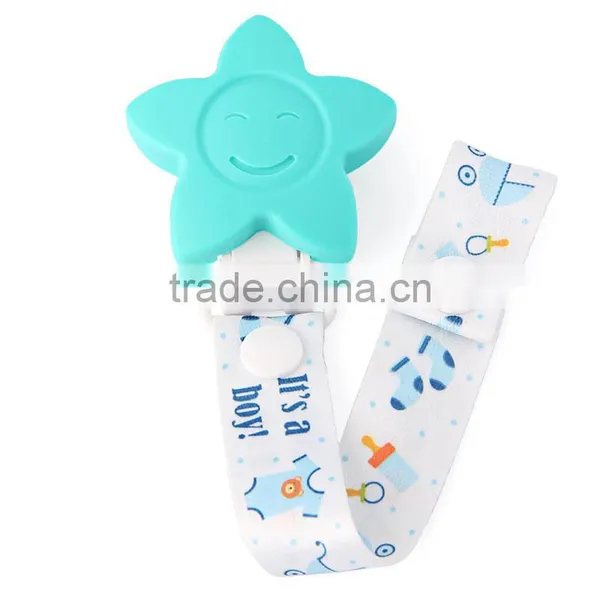 2017 Latest Design Fashion Colorful Baby Silicone Flower Pacifier Chain photo-3