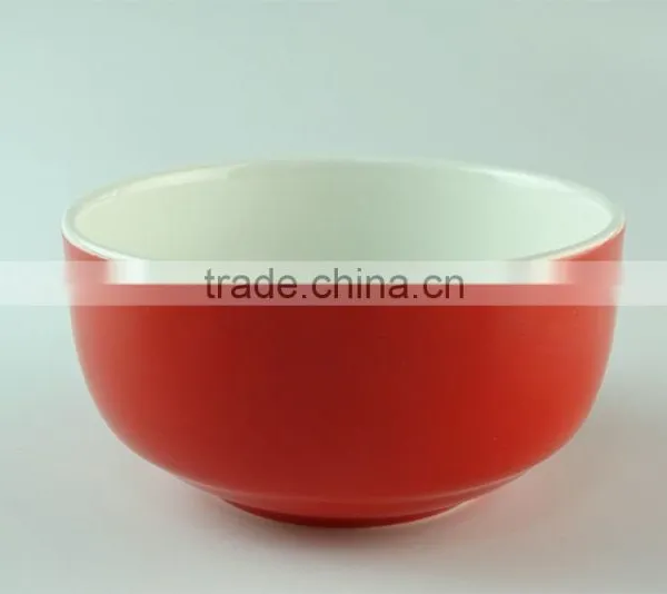 Red Glazed Ceramic Bowl and Wooden Chopsticks Set in Gift Box Dinner Set for Wholesale photo-2
