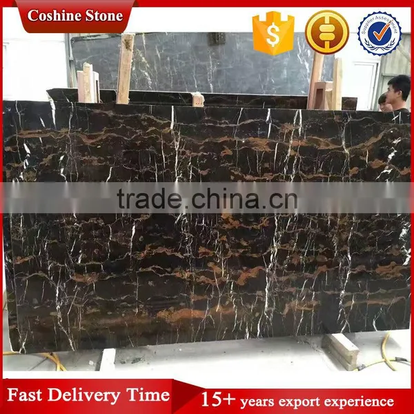 Polished Black Gold Flower Black Gold Marble photo-6