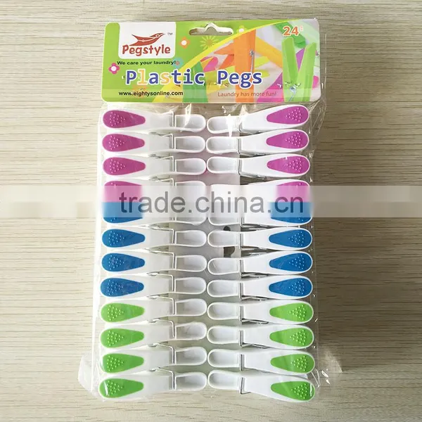 Pack of 24 Extra Strong Deluxe Soft Grip Clothes Pegs for Washing Lines photo-5
