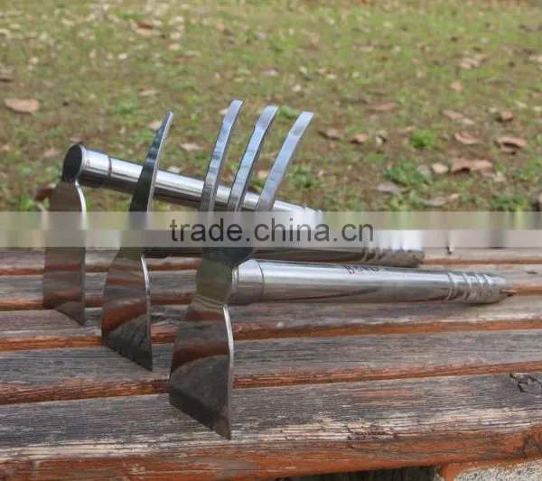 High Grade Stainless Steel Double Use Small Garden Hoe and Rake photo-4