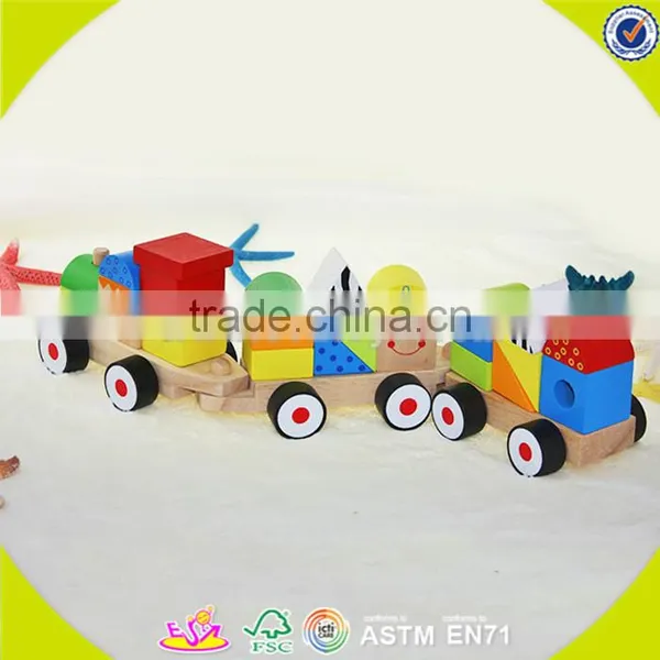 Wholesale Top Sale Multifunction Pulling Train Toy Stylish Wooden Pull Train Toys W05C008 photo-3