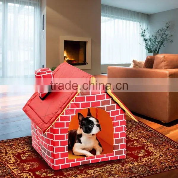 Portable Brick Motif Pet House For Cat and Dog photo-3