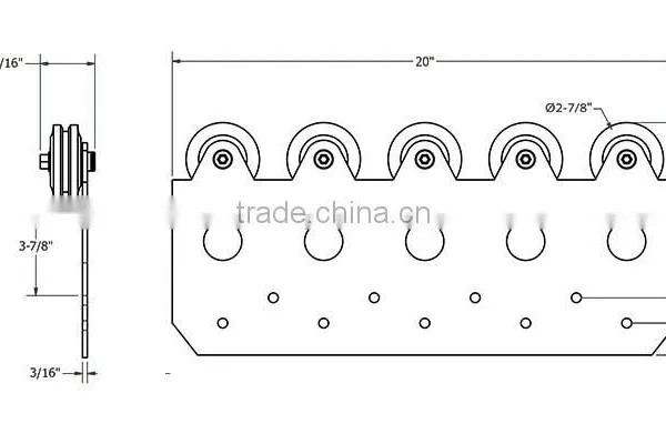 Hot Sale High Quality TSQ04D Flat Track Double Sliding Barn Door Hard photo-5