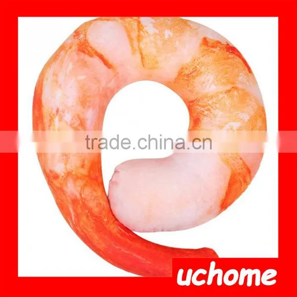 UCHOME Cute Plush Shrimp Stuffed Plush Neck Pillow Wholesale Funny Neck Pillow photo-4