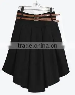 New Arrival Autumn Winter Spring Wool Skirt for Women Plus Size Mid Long Skirt High Waist Pleated Skirts photo-3