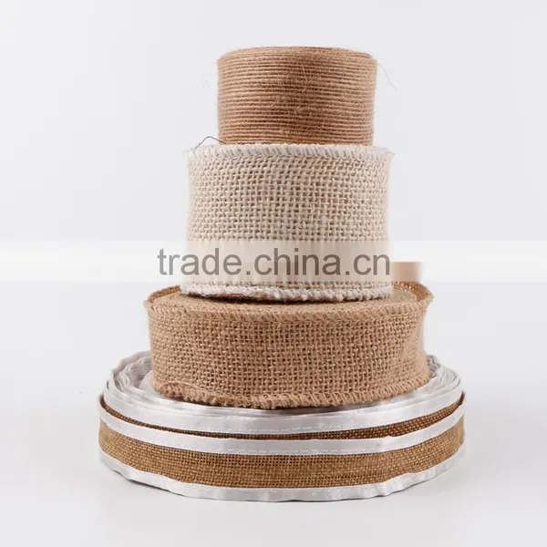 Cheap 25mm Wired Burlap Ribbon photo-2