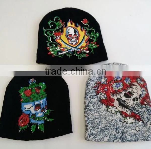 Cold Weather Print Acrylic Knitted Beanie Hat photo-5