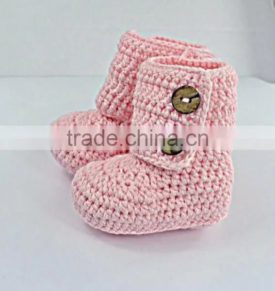 Autumn Winter Warm Crochet Wool Shoes Baby Newborn Knitted Booties photo-2