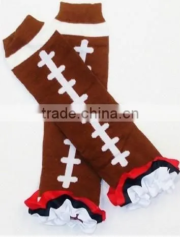 Factory Wholesale Football Baby Leg Warmers Knit Baby Leggings for Fall/Winter photo-4