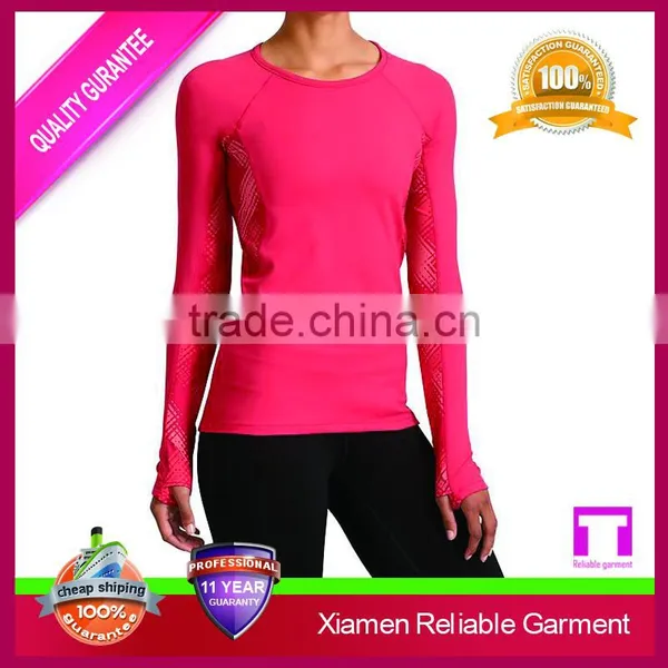 Wholesale Compression Plain Modal Cotton Spandex Women's t Shirt Gym Clothing for Yopa Wear photo-3