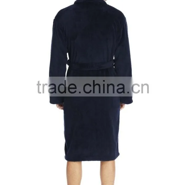 Long Sleeves Plain Warm Men Fleece Pyjamas photo-3