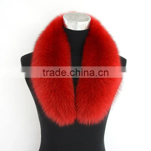 Myfur Wholesale Natural Red Fox Fur Collar Detachable Real Fur Collars photo-4