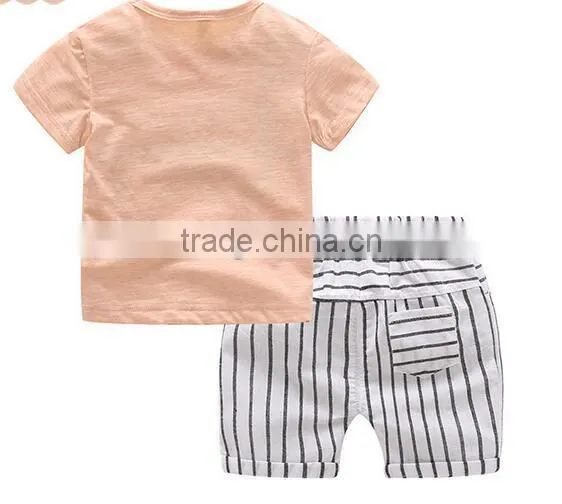 Wholesale Quality Short Sleeves Little Boy Clothes Suit Kids Clothes Clothing Set photo-3
