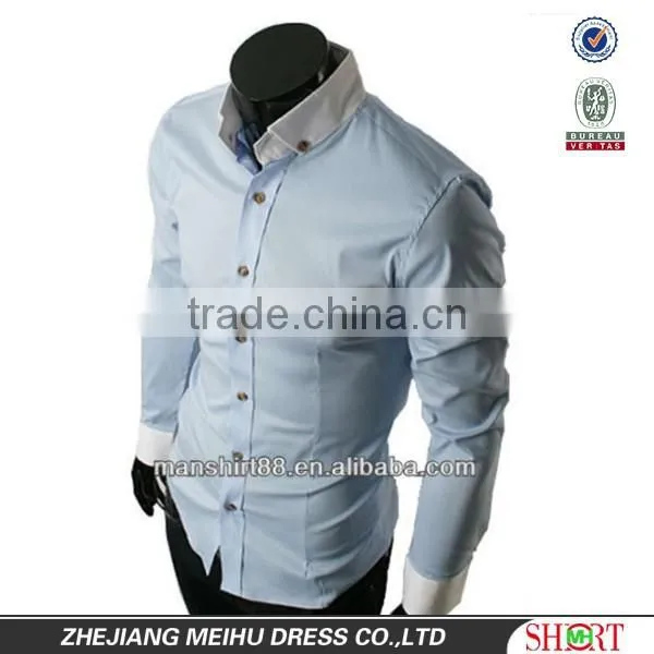 100%Cotton High Quality Button-down Collar Slim Fit Shirt for Men photo-2