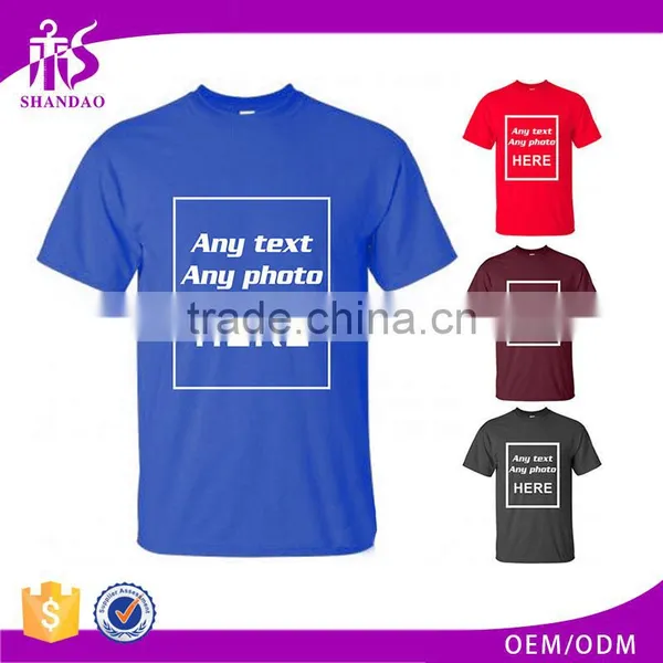 Guangzhou Shandao Casual Summer O-neck Short Sleeve 160g 100% Cotton Custom Ringer T Shirts