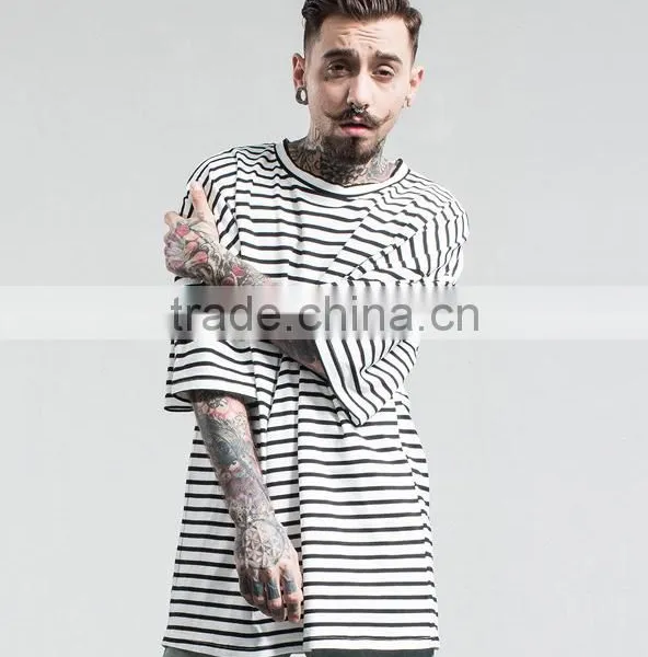 Stripe Cotton Short Sleeves t Shirt for Men photo-3