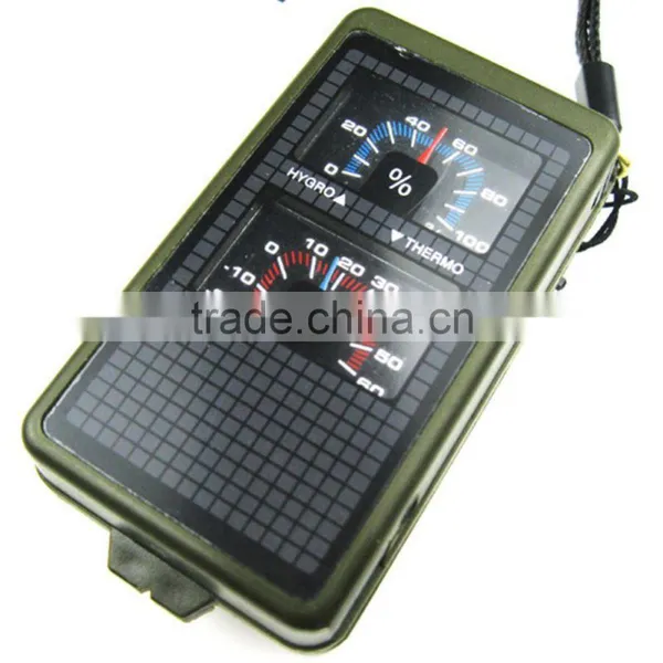 Multi-function 10 in 1 Military Tool Compass Hygrometer Led Light Thermometer Flint Fire Starter Outdoor Hiking Camping Survival photo-3