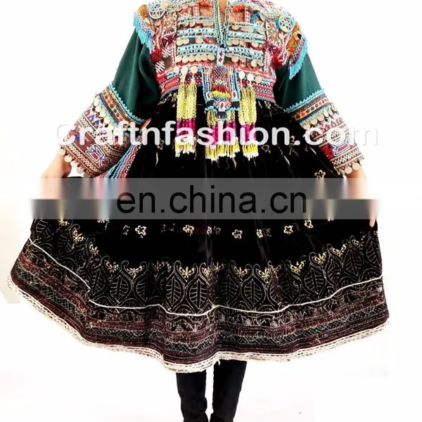 Vintage Banjara Kuchi Tribal Ethnic Clothes- Vintage Traditional Kutchi- Vintage Gypsy Afghani Handmade Kuchi Dress photo-2