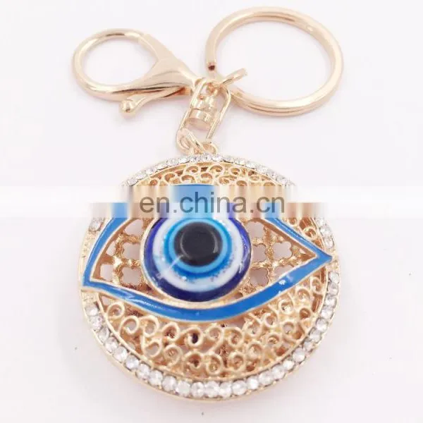 Hot Sale Personalized Metal Crystal Evil Eye Key Ring Car Keychain Pendant Key Chain photo-5