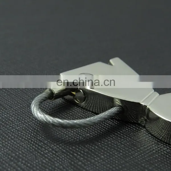 Cute Cat Shape Stainless Steel Wire Rope Key Chain for Souvenir Gifts photo-3