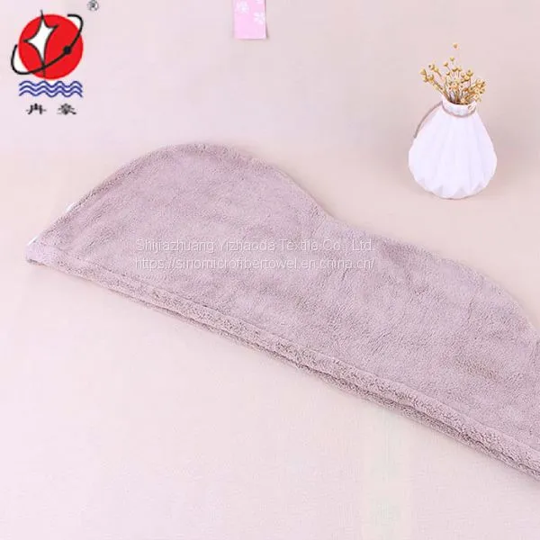 Microfiber Coral Fleece Hair Turban photo-3