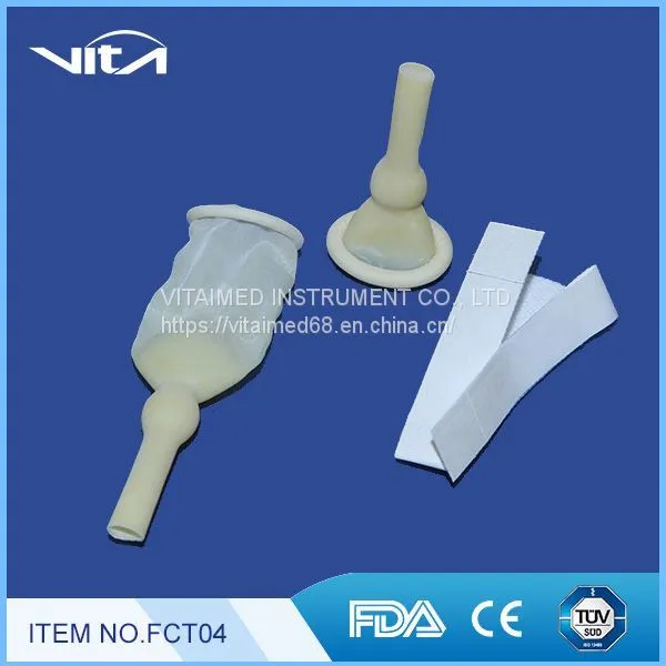 Male External Catheters With Adhesive Tape FCT04 Male External Catheters Urinary Catheterization Supplier