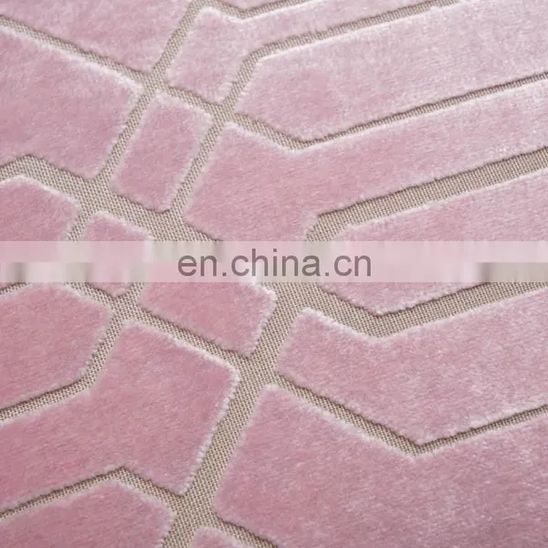 Wholesale High Quality Pink Geometric Cut Velvet Cushion Cover Pillow Cases photo-6