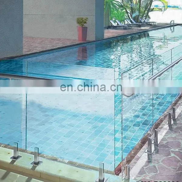 Frameless Glass Balustrades Spigots Stainless Steel Swimming Outdoor Glass Fence photo-6