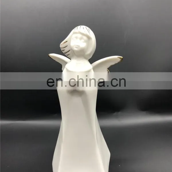 White Porcelain Ceramic Angel Figurine Christmas Xmas Ornaments photo-2