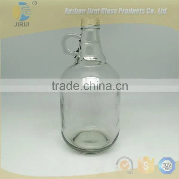 2.5l Clear Glass Wine Bottle With Screw Cap With Handle photo-3