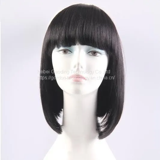 Natrual Color Lace Front Bob Human Hair Wigs With Bangs photo-2