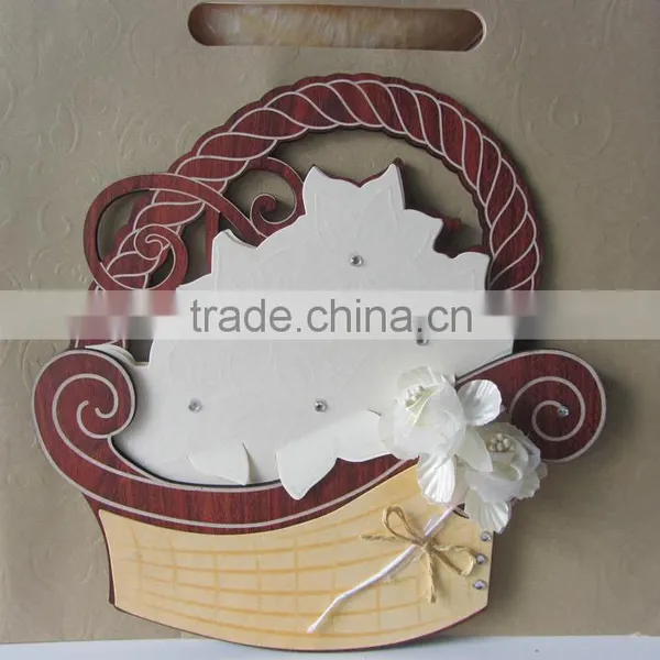 2014 Royal Wooden Wedding Invitation Card photo-2
