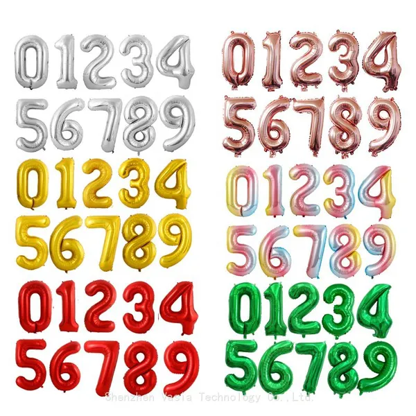 Wholesale 16-40 Inch Number Balloons - Mixed Size Foil Balloons, Bulk Event Decor Balloons photo-3