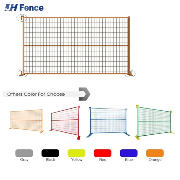 Temporary Fence Panels With Plastic Feet for Secure Construction Sites