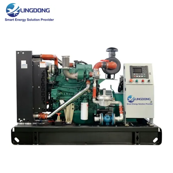 Factory Supply 62.5kVA Biogas Generator Set Price 50kW Genset Yuchai YC4D90N-D30 Engine Open Type Biogas Generator for Home Use photo-2