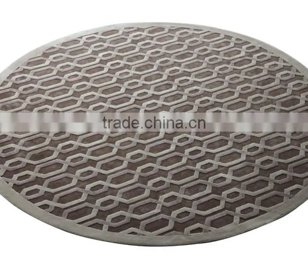 New Round Oriental Persian Silk Area Rug Prices Hand Knotted Silk Carpets YB-A019