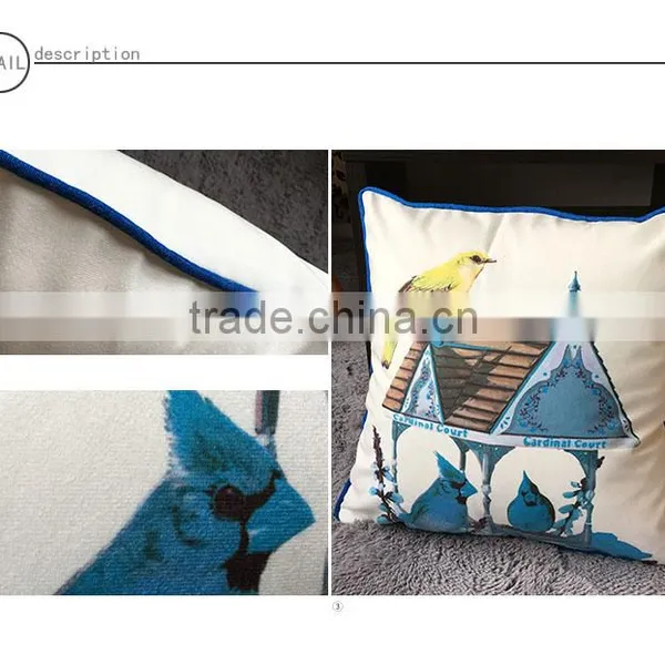Wholesale Bird Custom Printting Chair Cushion Pillow photo-4