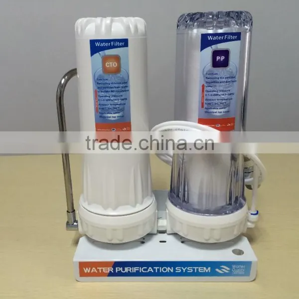 Household Water Purifier Water Filtration System 2 Stage Countertop Water Filter photo-3