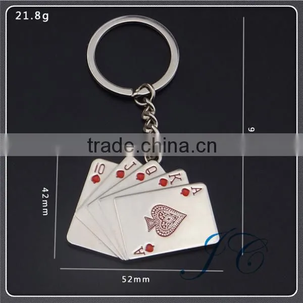 Hot Sale Custom Poker Shape Zinc Alloy Keychain With Cheaper Wholesale photo-3